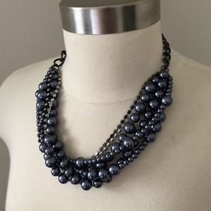 Dark Pearl Statement Necklace